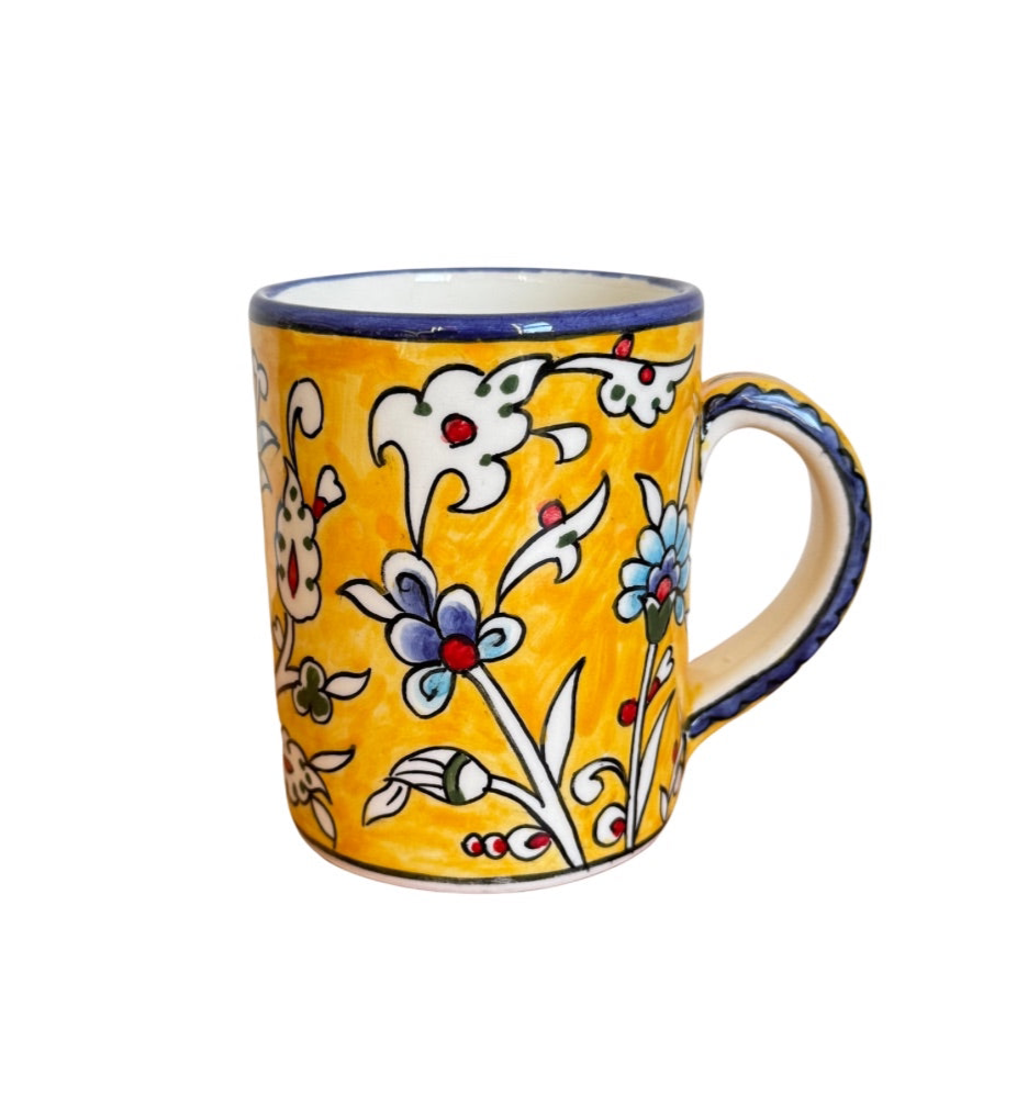 Ceramic Mug - Yellow Floral