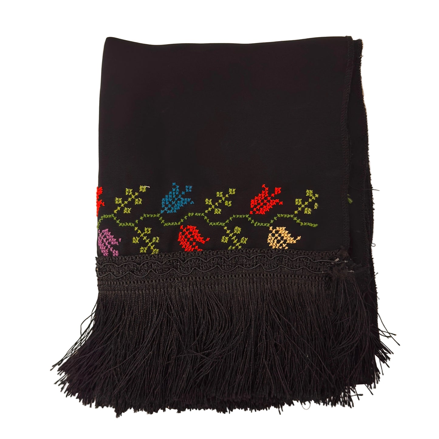 Embroidered Scarf - Tulips