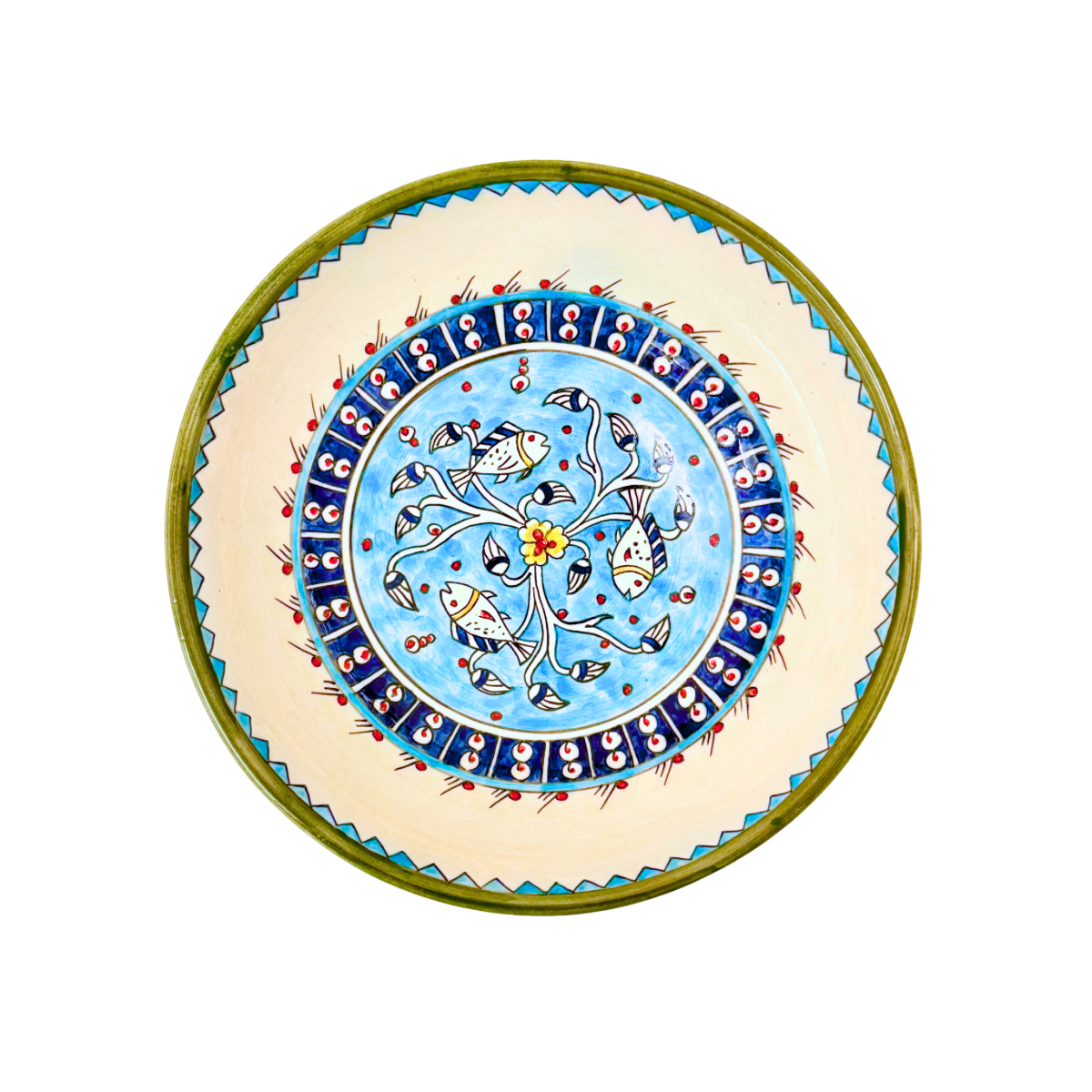 Ceramic Serving Bowl (10”) - Fish