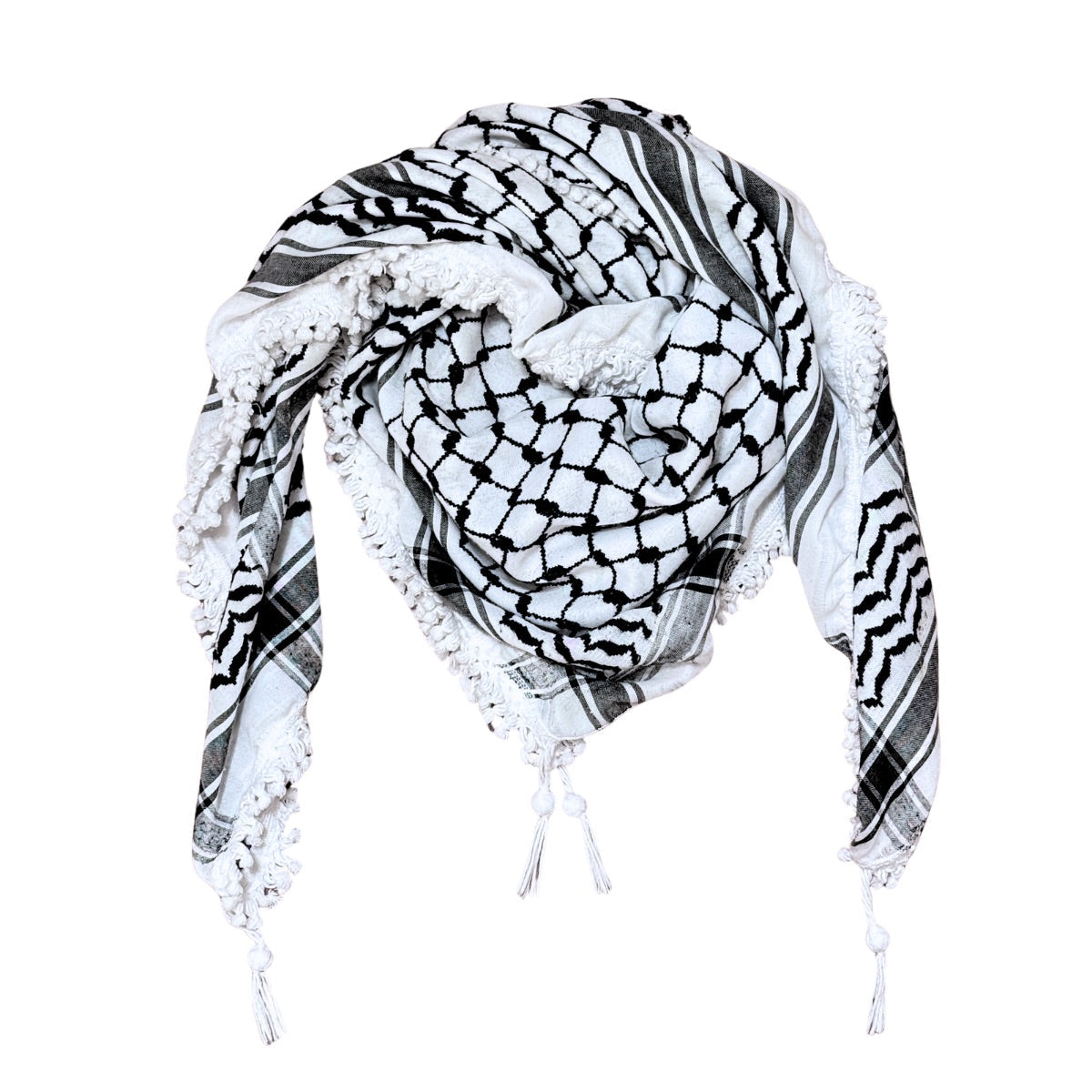 Nablus Keffiyeh set - Black & White / Red & White