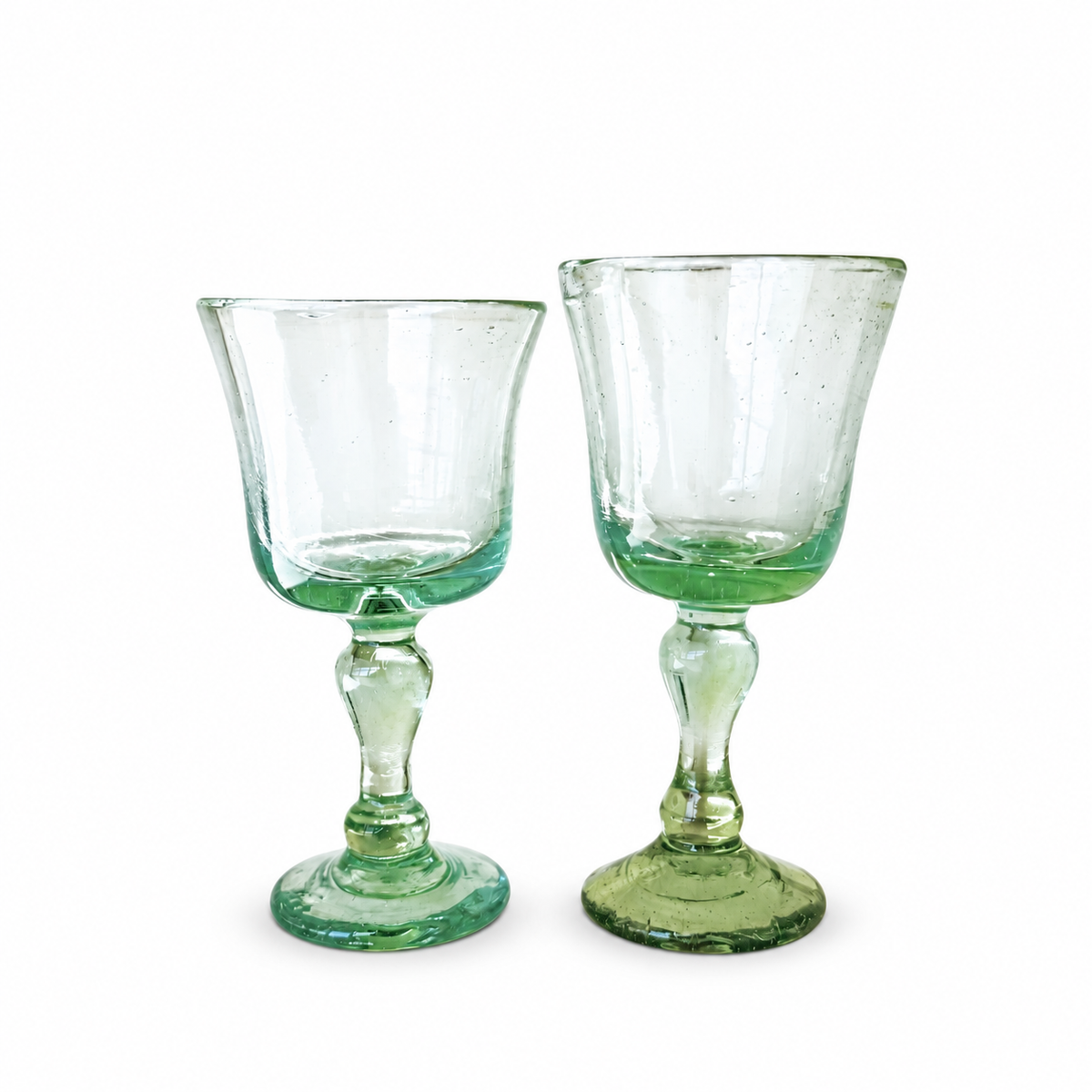 Glass Stemware (Set of 2) - Sea Glass