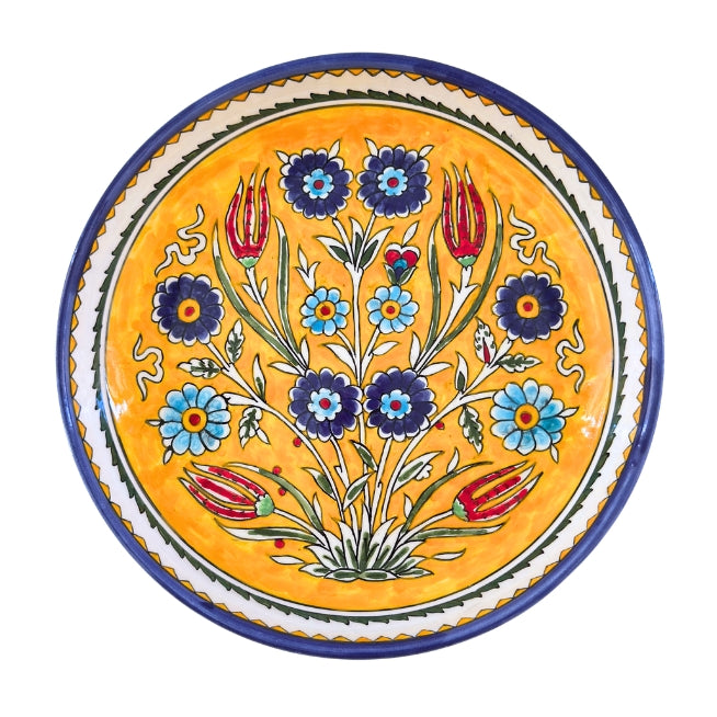 Ceramic Shallow Serving Bowl (11”) - Yellow Spring