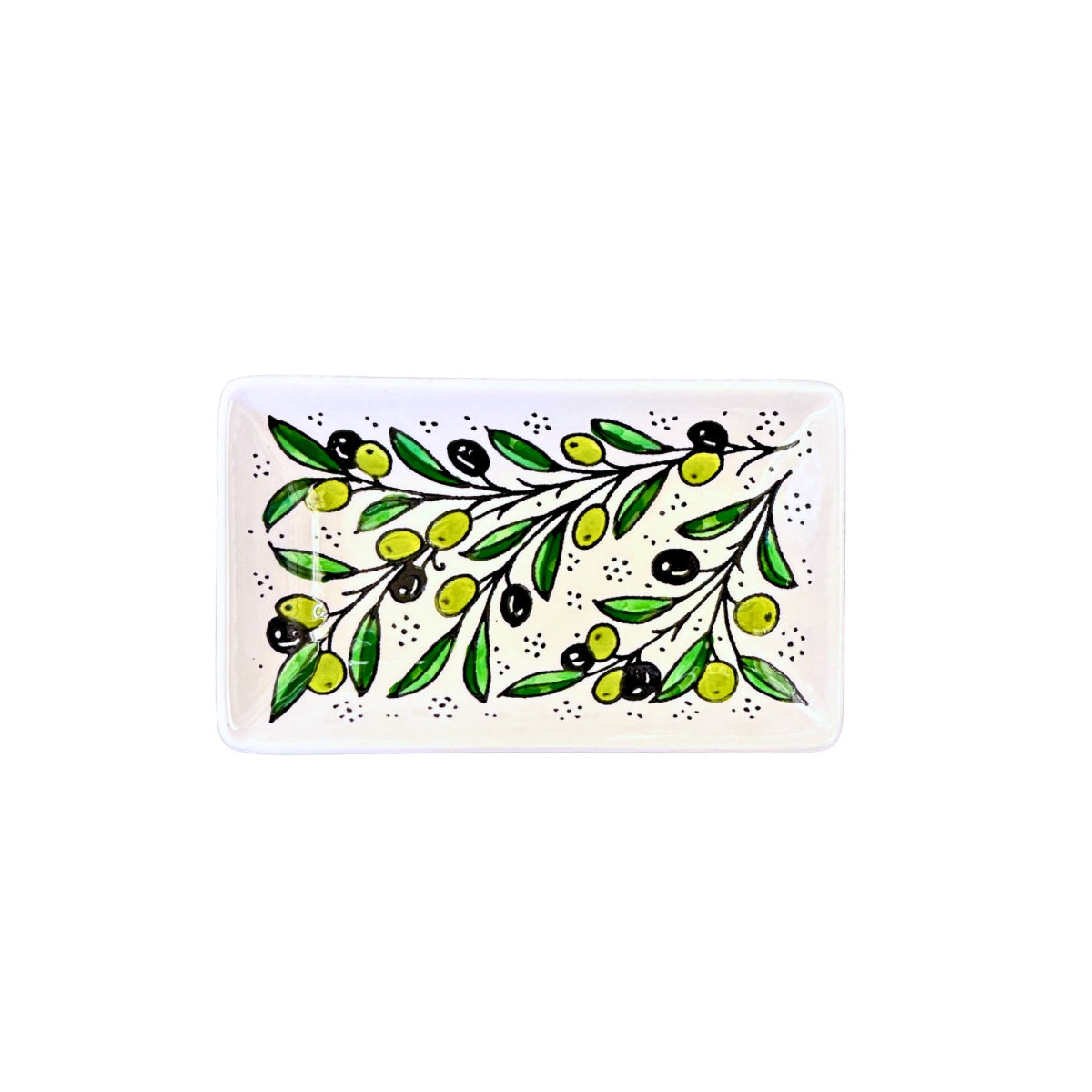 Ceramic Rectangular Dish (7”) - Olives