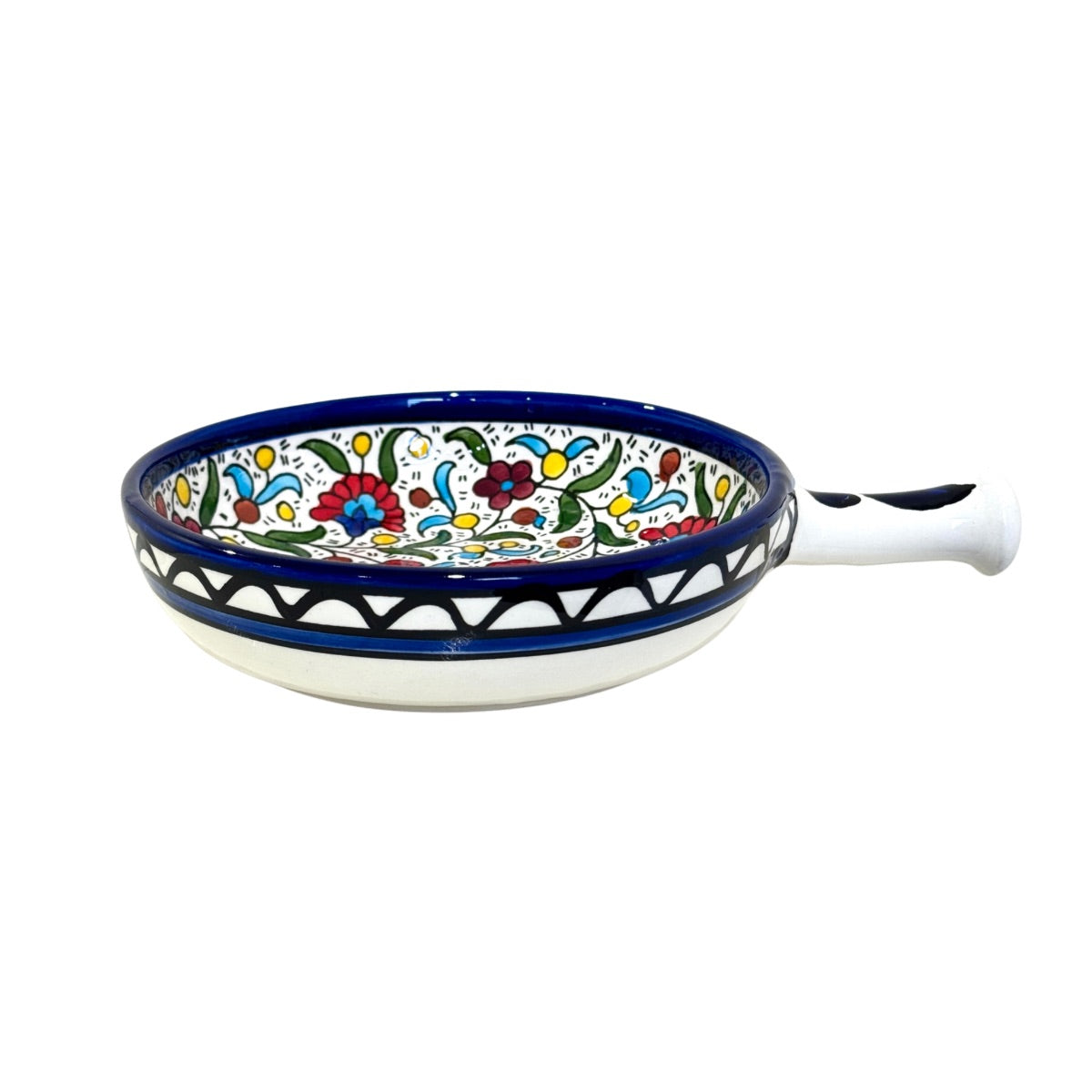 Ceramic Dish with Handle (6.5”) - Multicolor