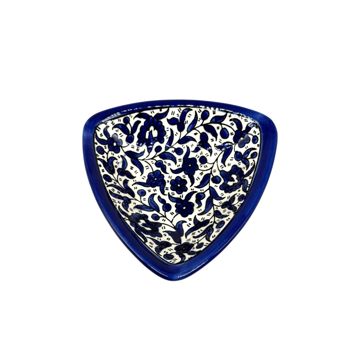 Ceramic Triangle Dish - Classic Blue