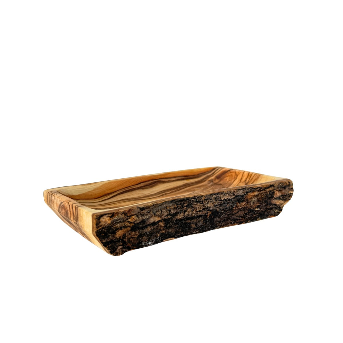 Olive Wood Rustic Bark Dish