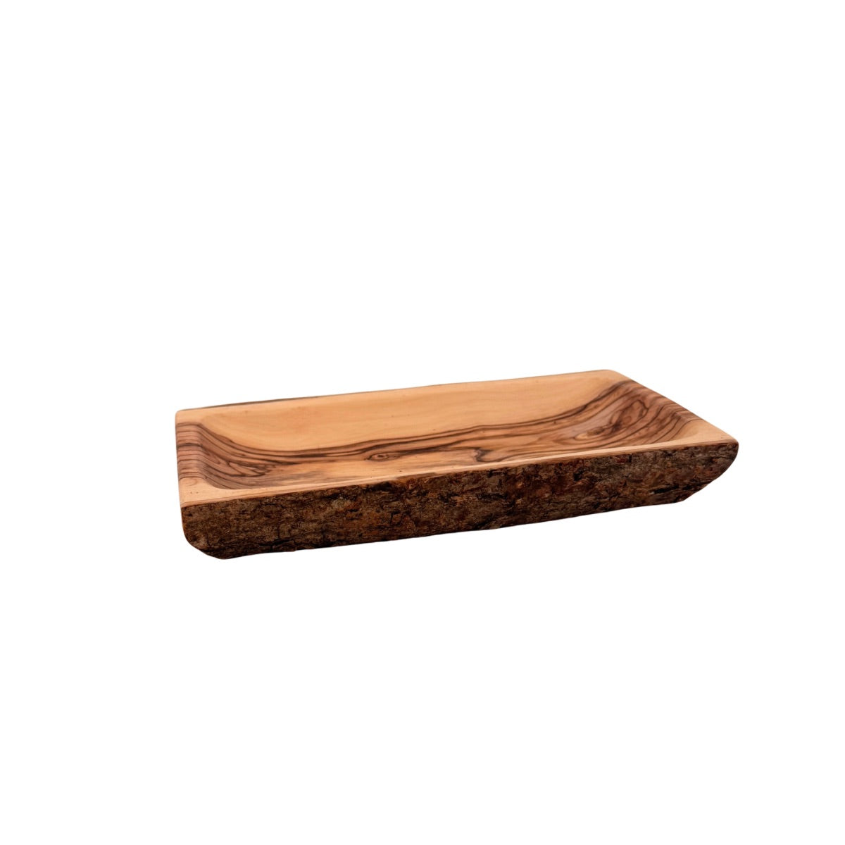 Olive Wood Rustic Bark Dish