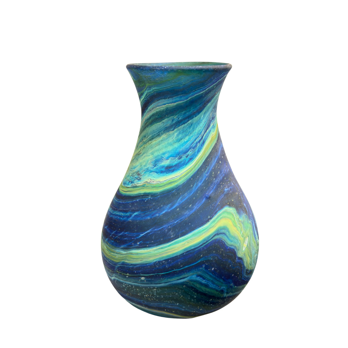 Phoenician Glass Vase (10”) - Indigo