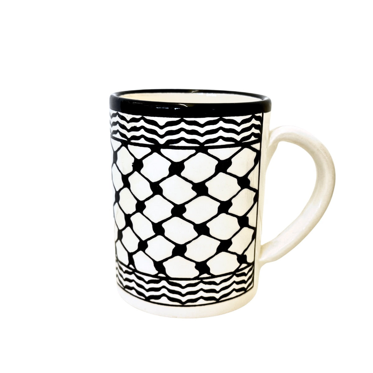 Ceramic Mug w/Handle - Keffiyeh