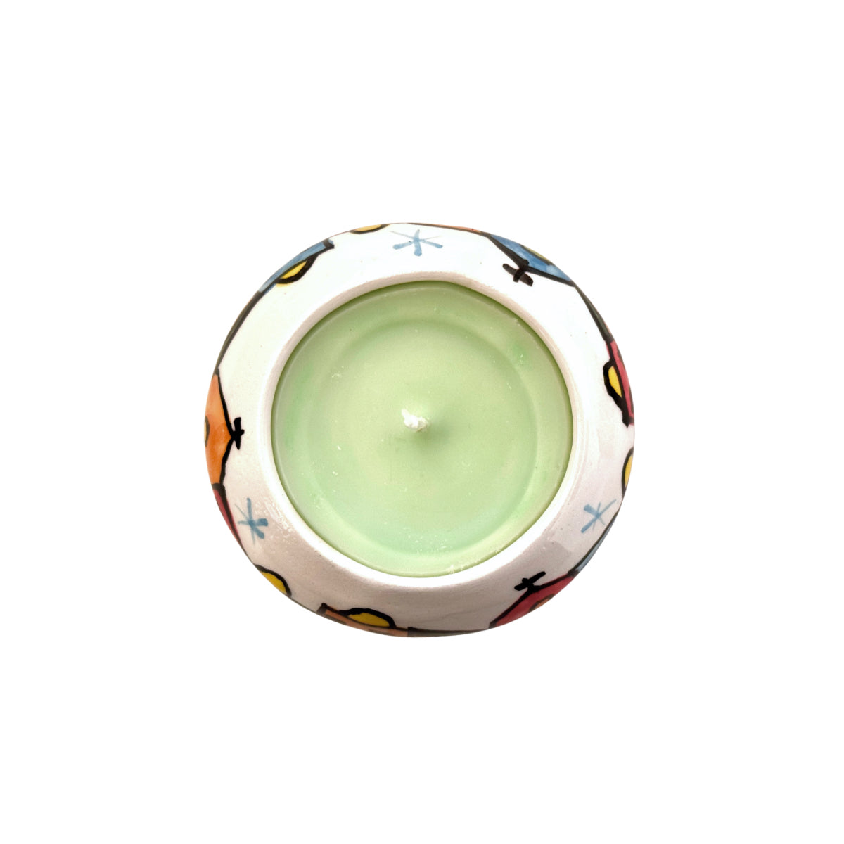 Ceramic Candle from Bethlehem - Green