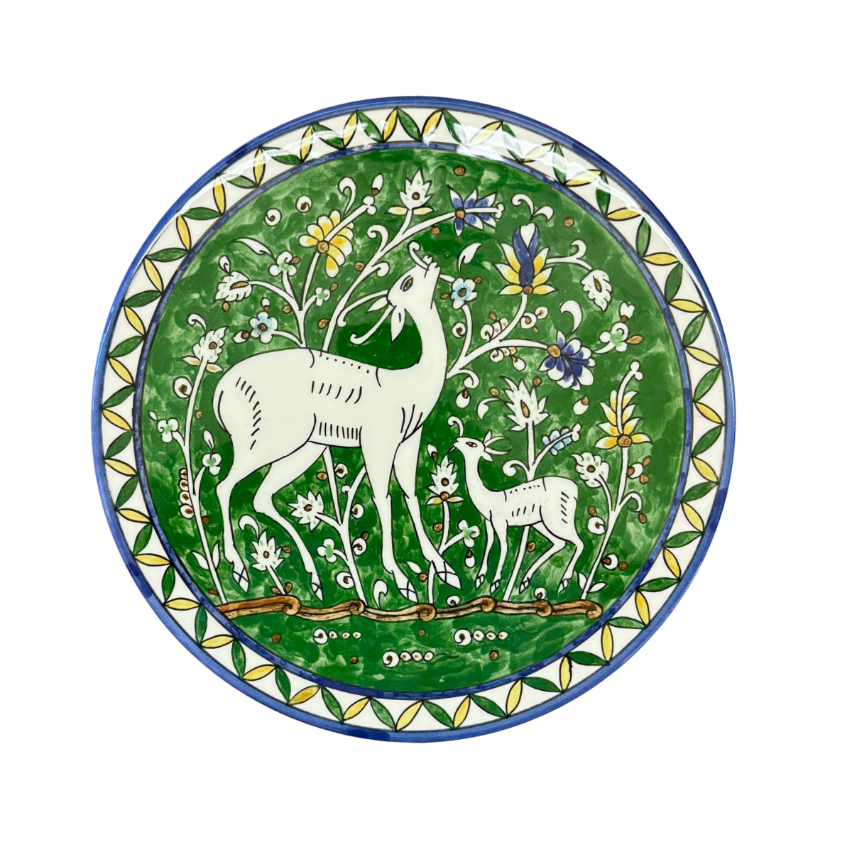 Ceramic Serving Plate (11”) - Gazelle, Green