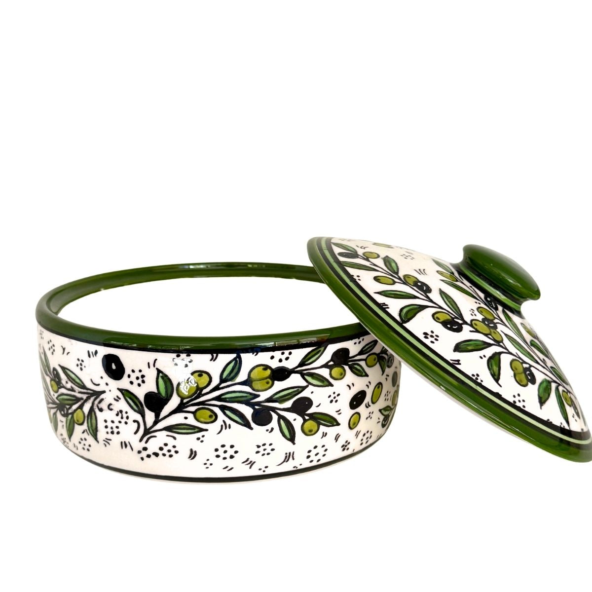 Ceramic Covered Casserole - Olives