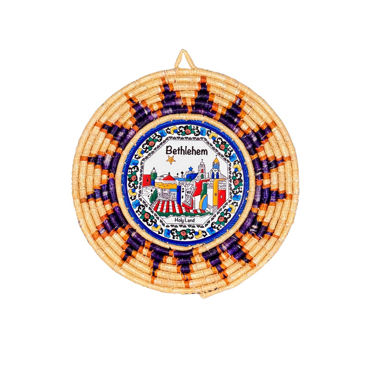 Handwoven Tile Wall Hanging (10”) - Bethlehem