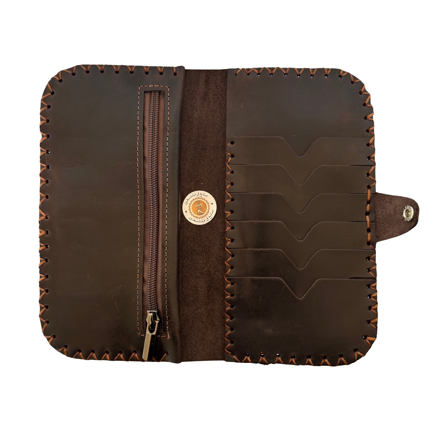 Leather Bi-Fold Snap Wallet - Oiled Espresso