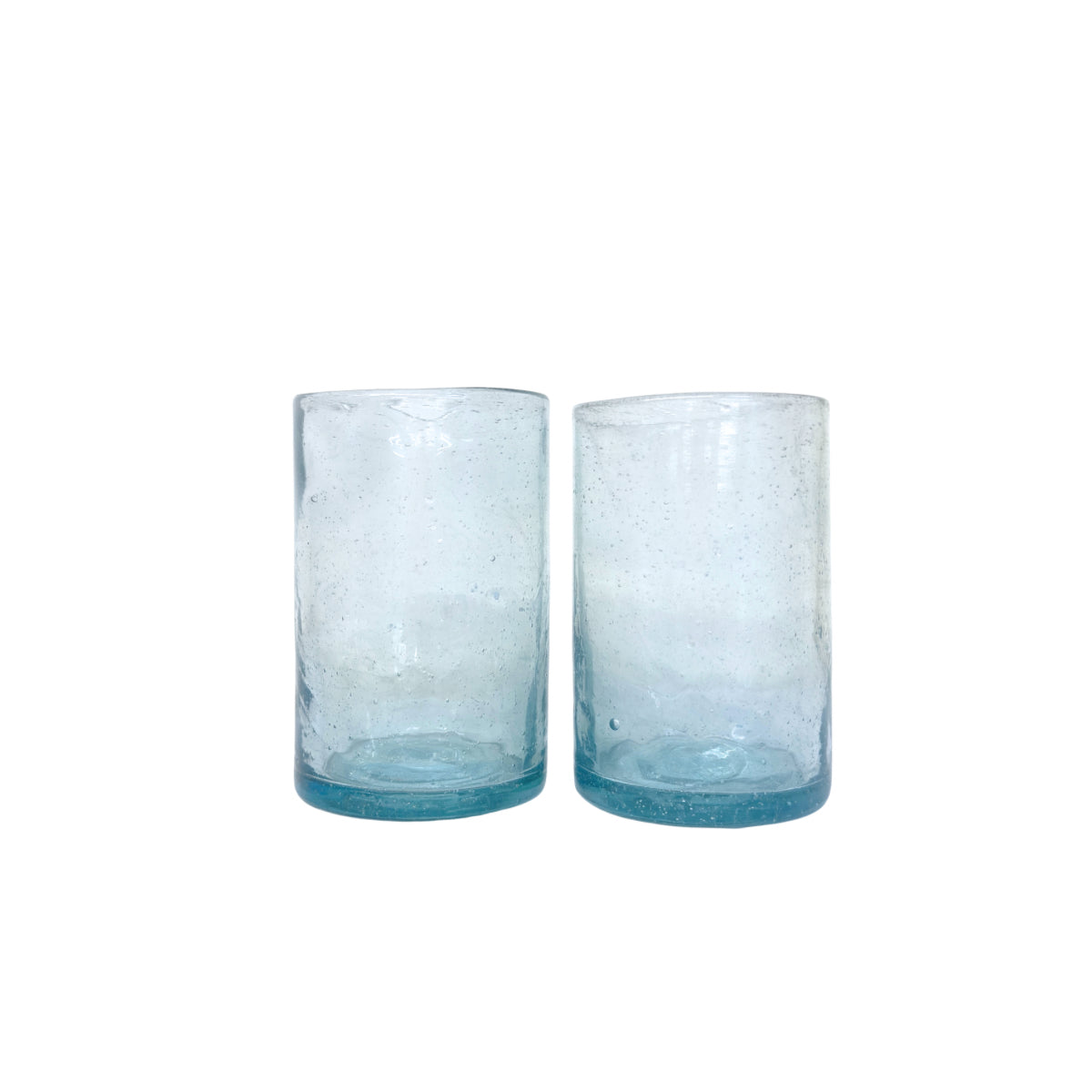 Glass Tumblers (4”), Set of 2 - Cerulean