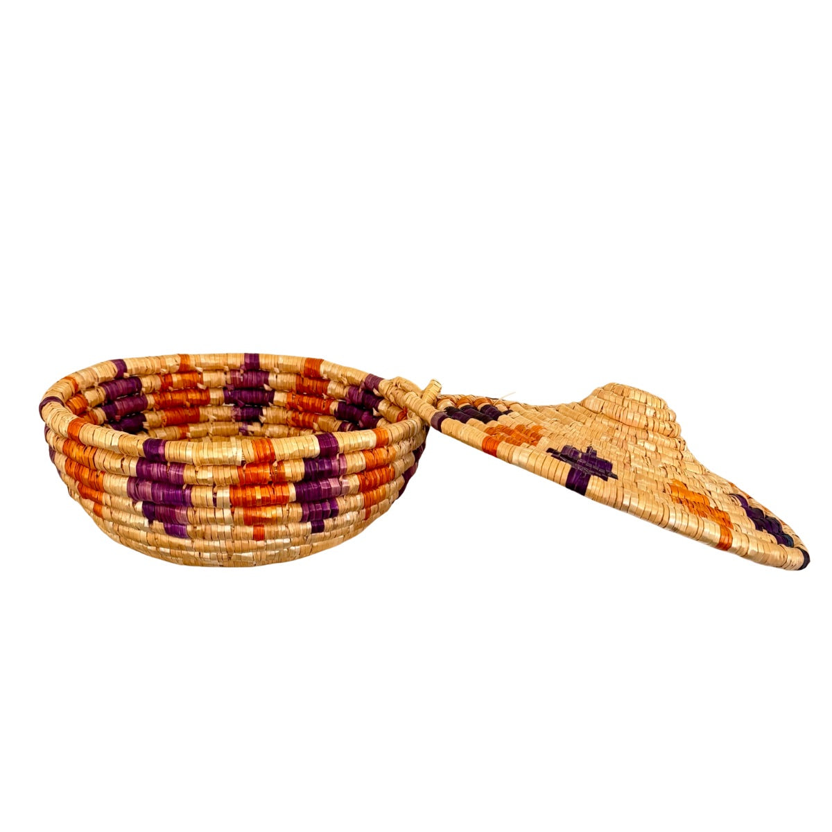 Handwoven Basket with Lid 10.5"