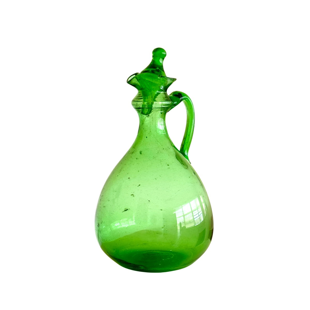 Glass Pitcher with Lid - Emerald