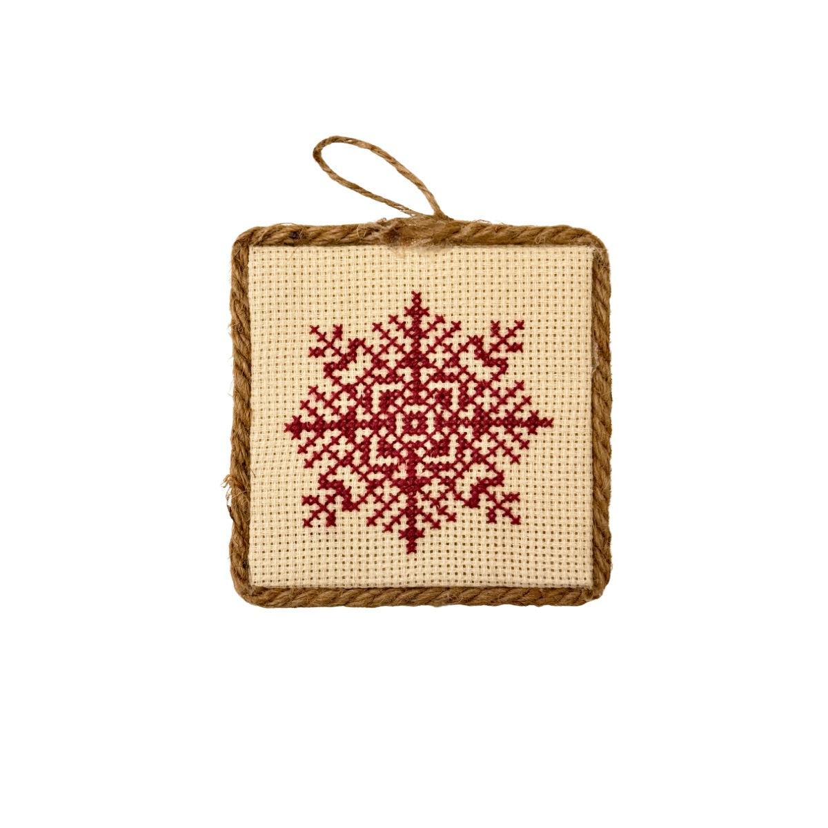 Embroidered Snowflake Ornaments