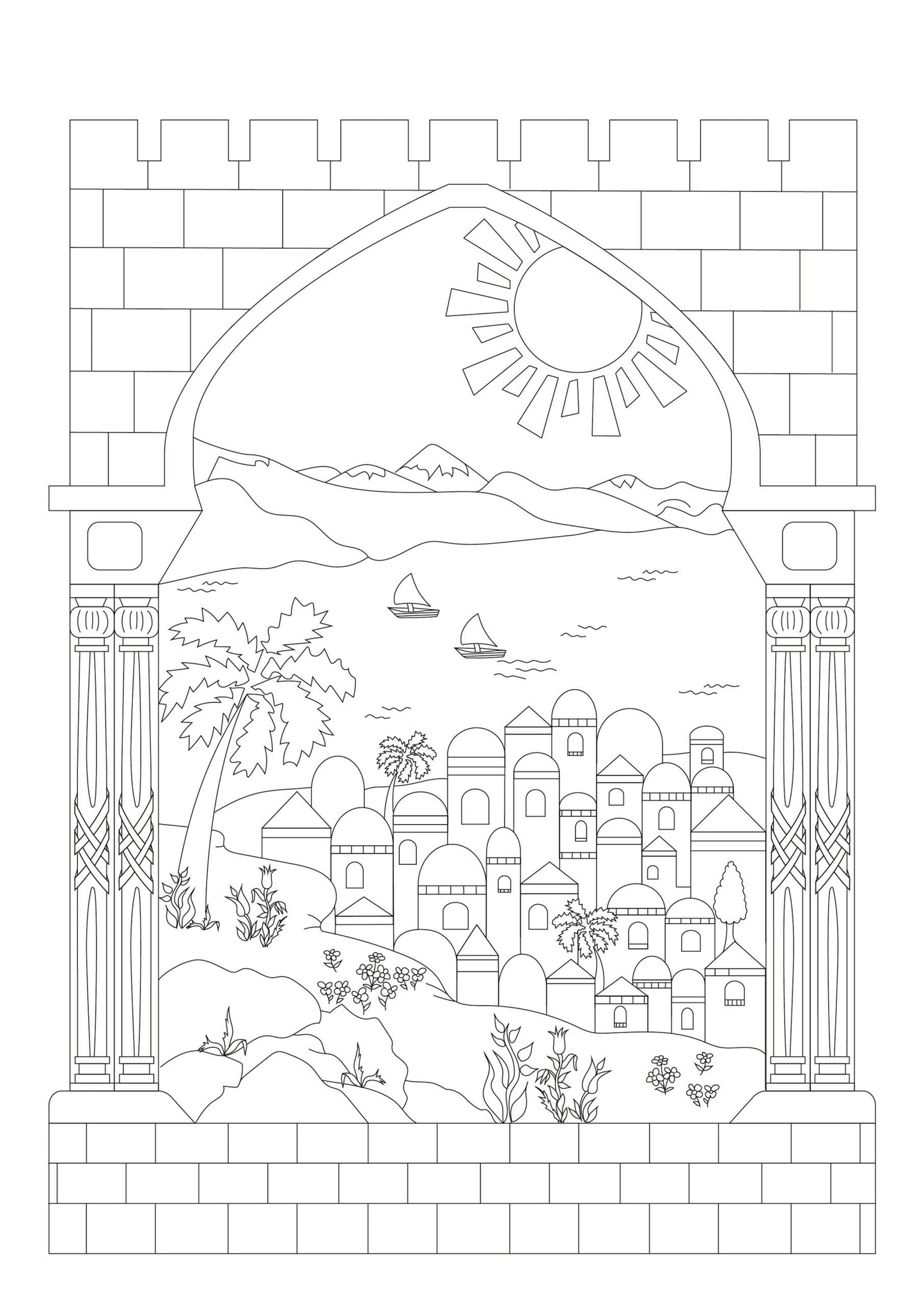 Coloring Palestine: Adult Coloring Book