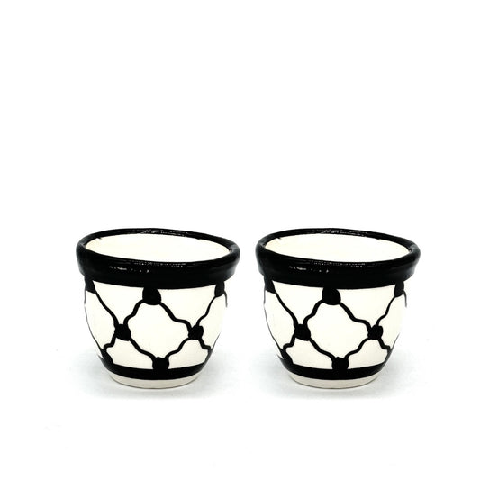 Espresso Cups (w/o handles) - Set of 2, Keffiyeh