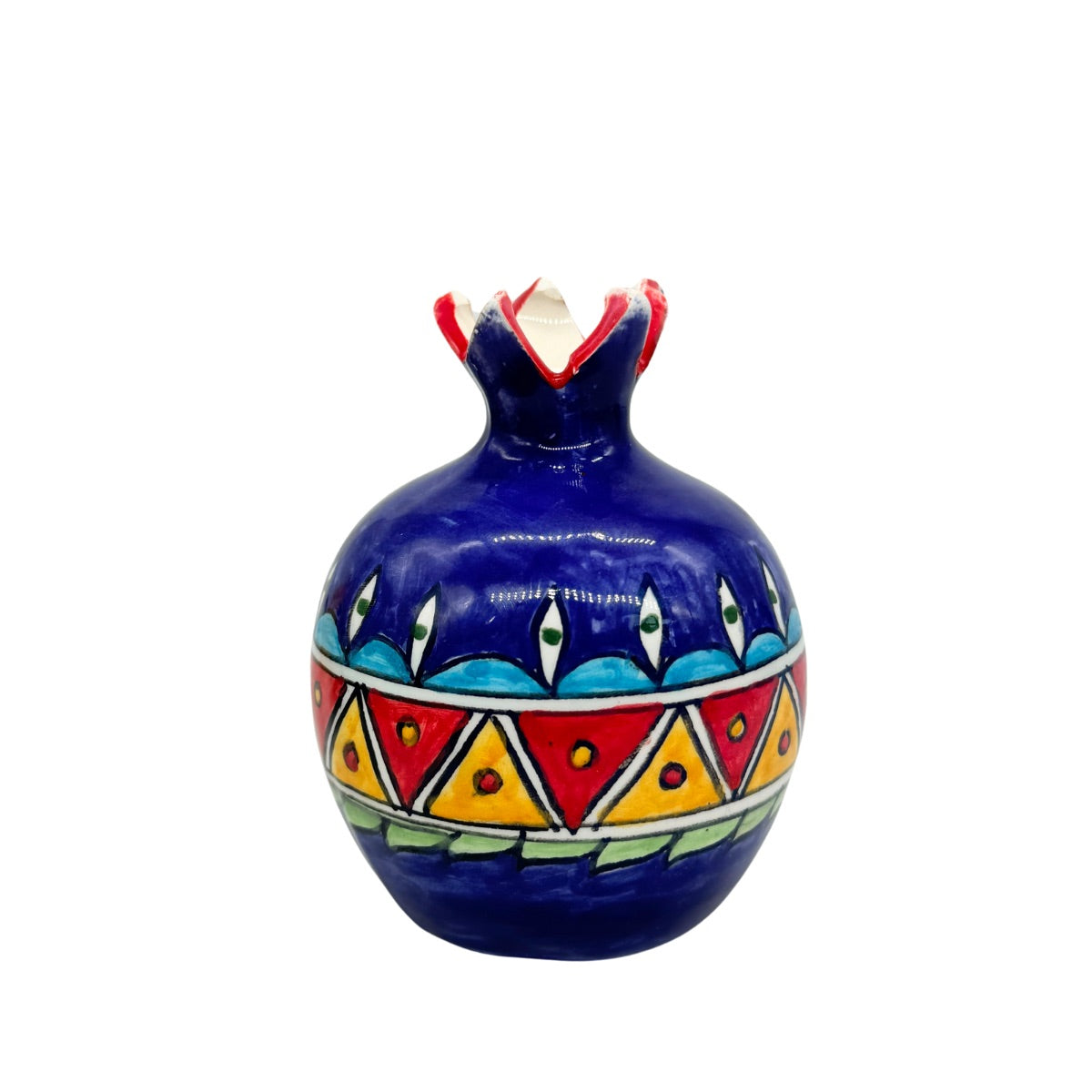 Ceramic Pomegranate Vase - Arabesque Blue