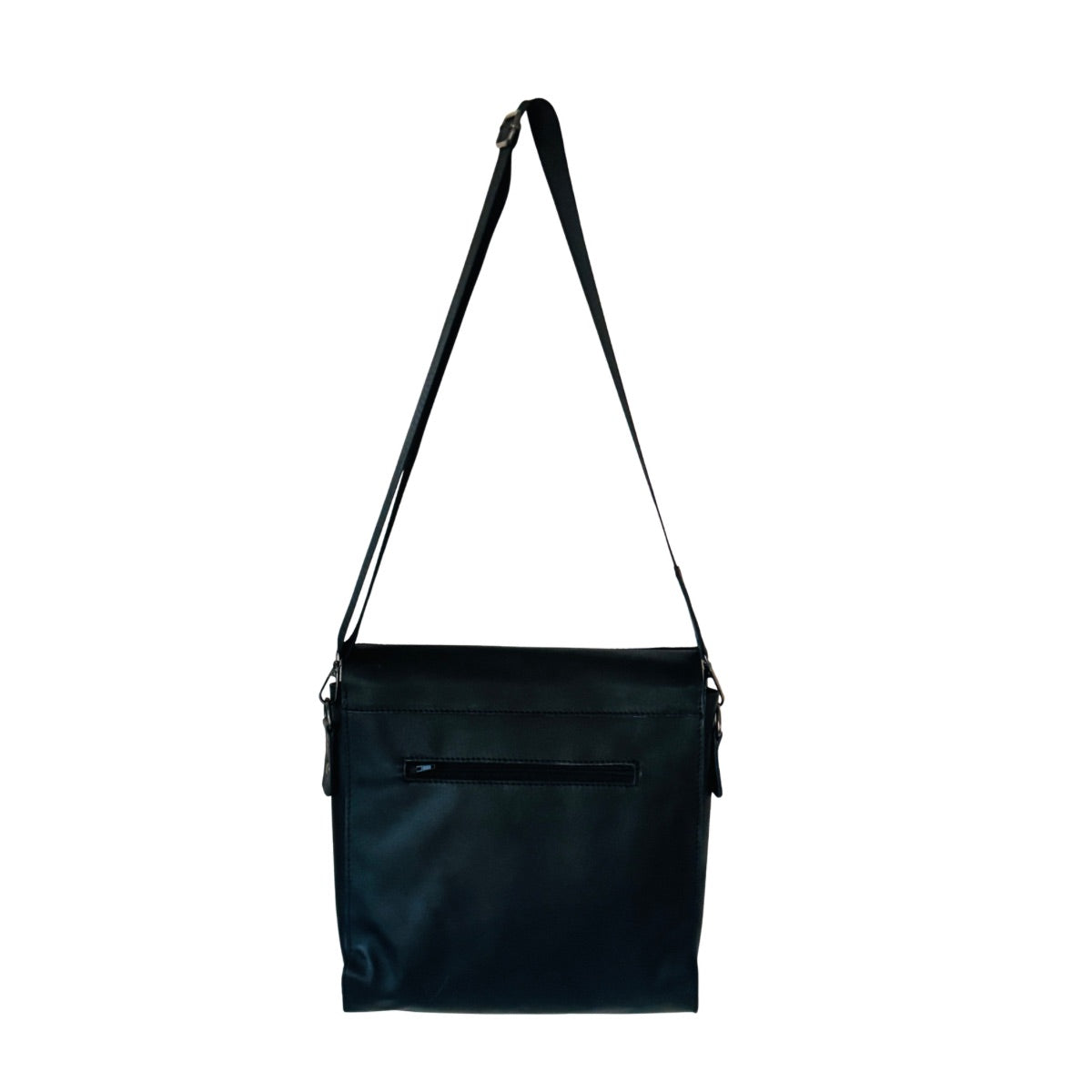 Embroidered Leather Bag (Black) - Red