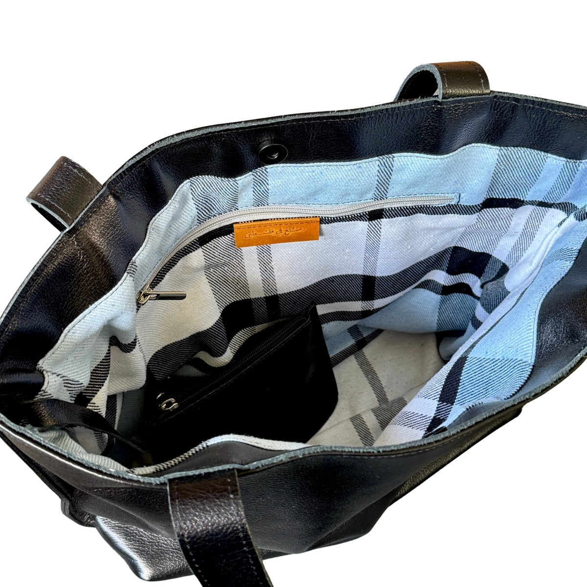 Leather Tote Bag - Black