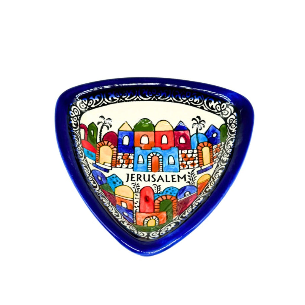 Ceramic Triangle Dish - Jerusalem