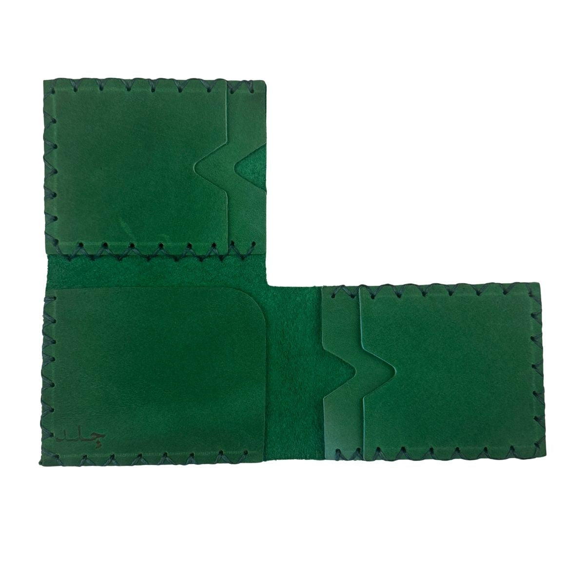 Leather Tri-Fold Wallet (Small) - Green