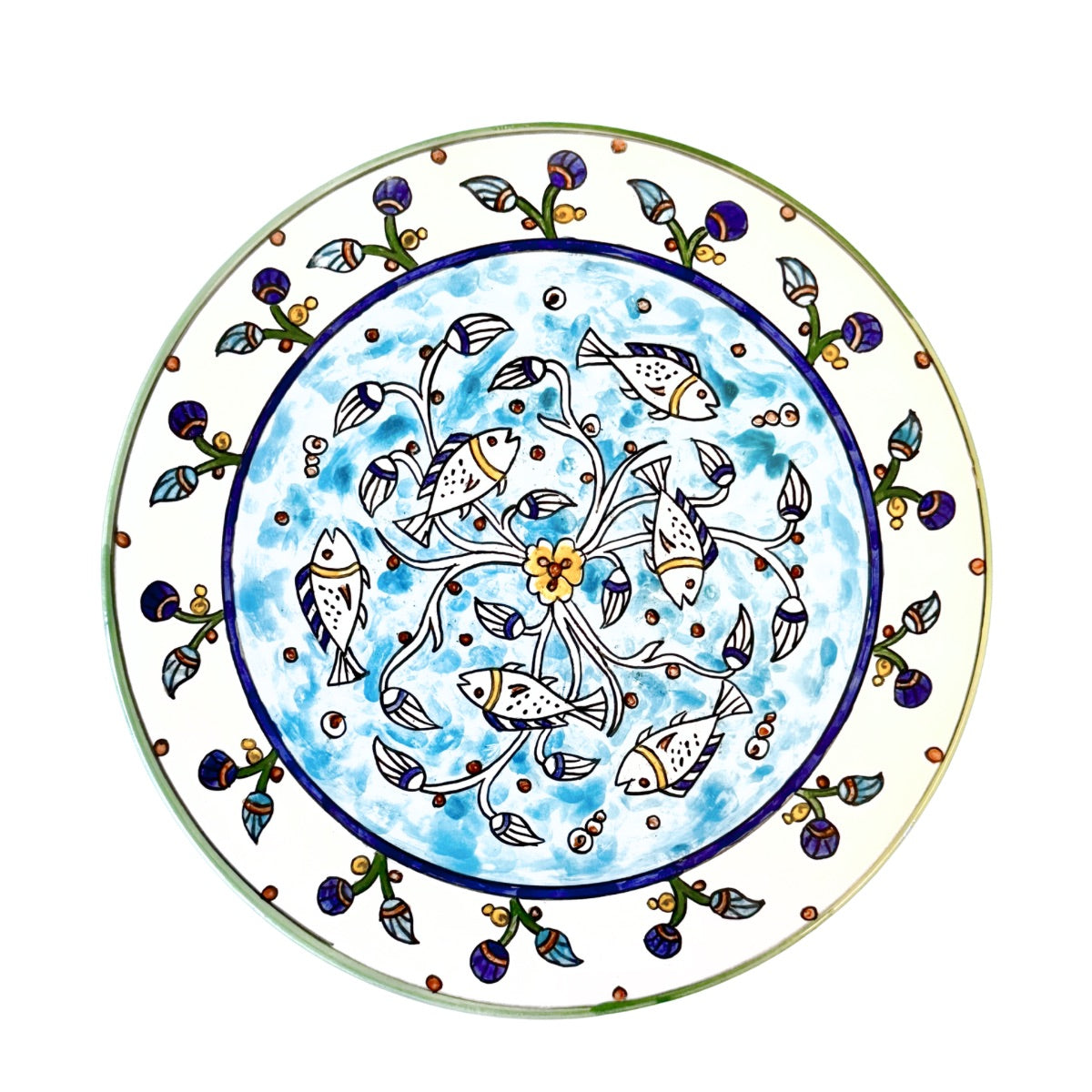 Jerusalem Round Plate (11”) - Fish