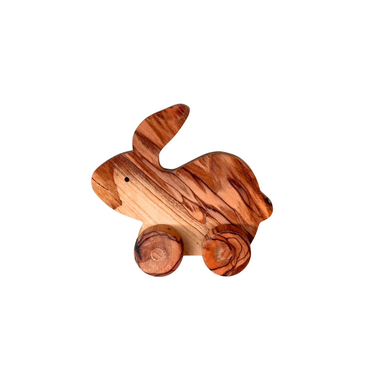 Olive Wood Rolling Toy - Bunny