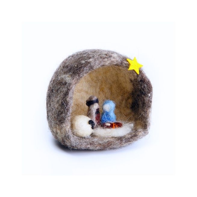Wool Felted Nativity Scene - Small