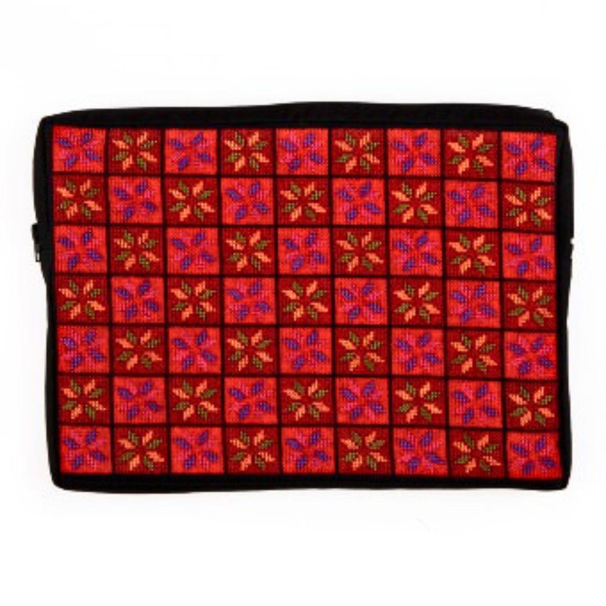 Embroidered Laptop Case - Red