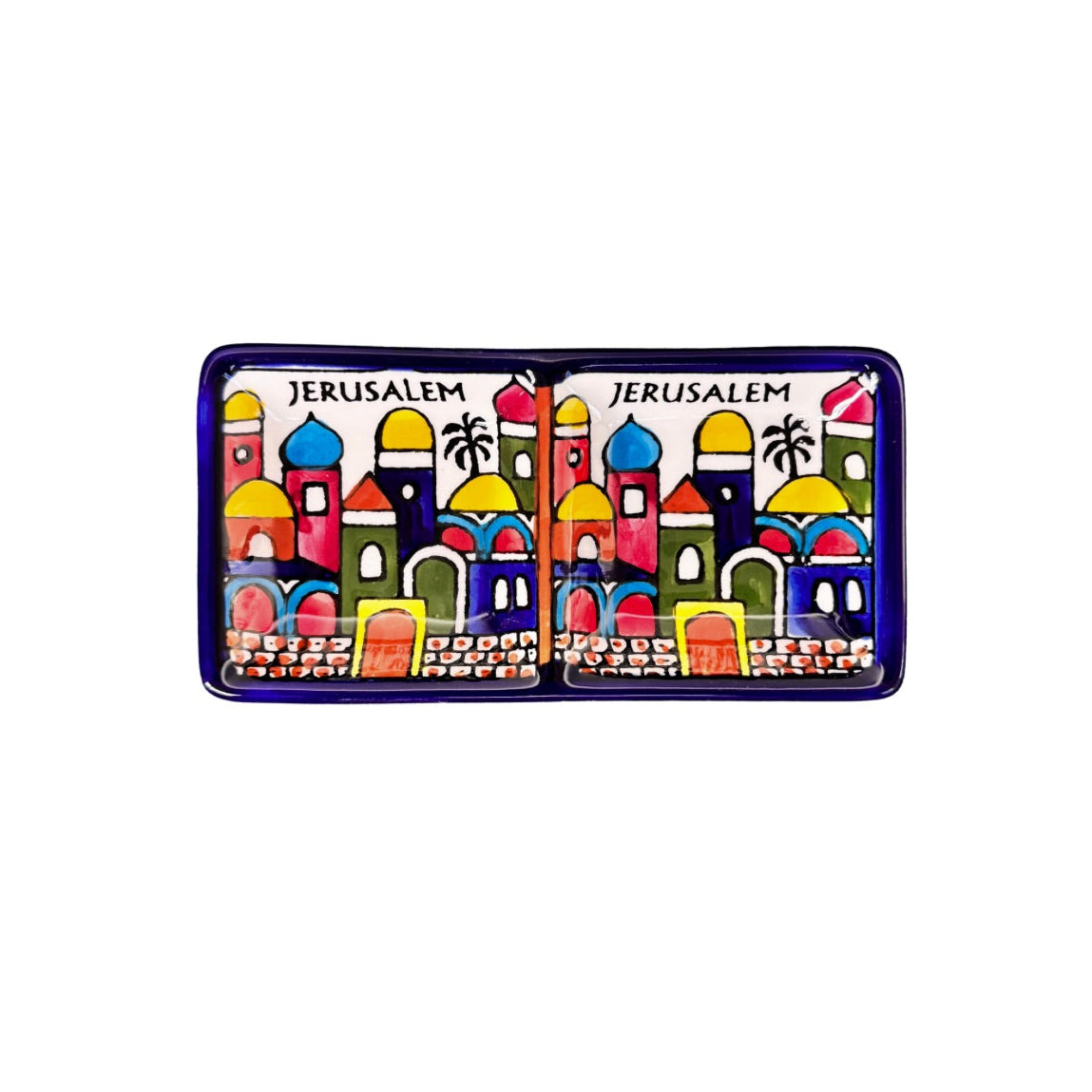 Ceramic Split Serving Dish (6”) - Jerusalem
