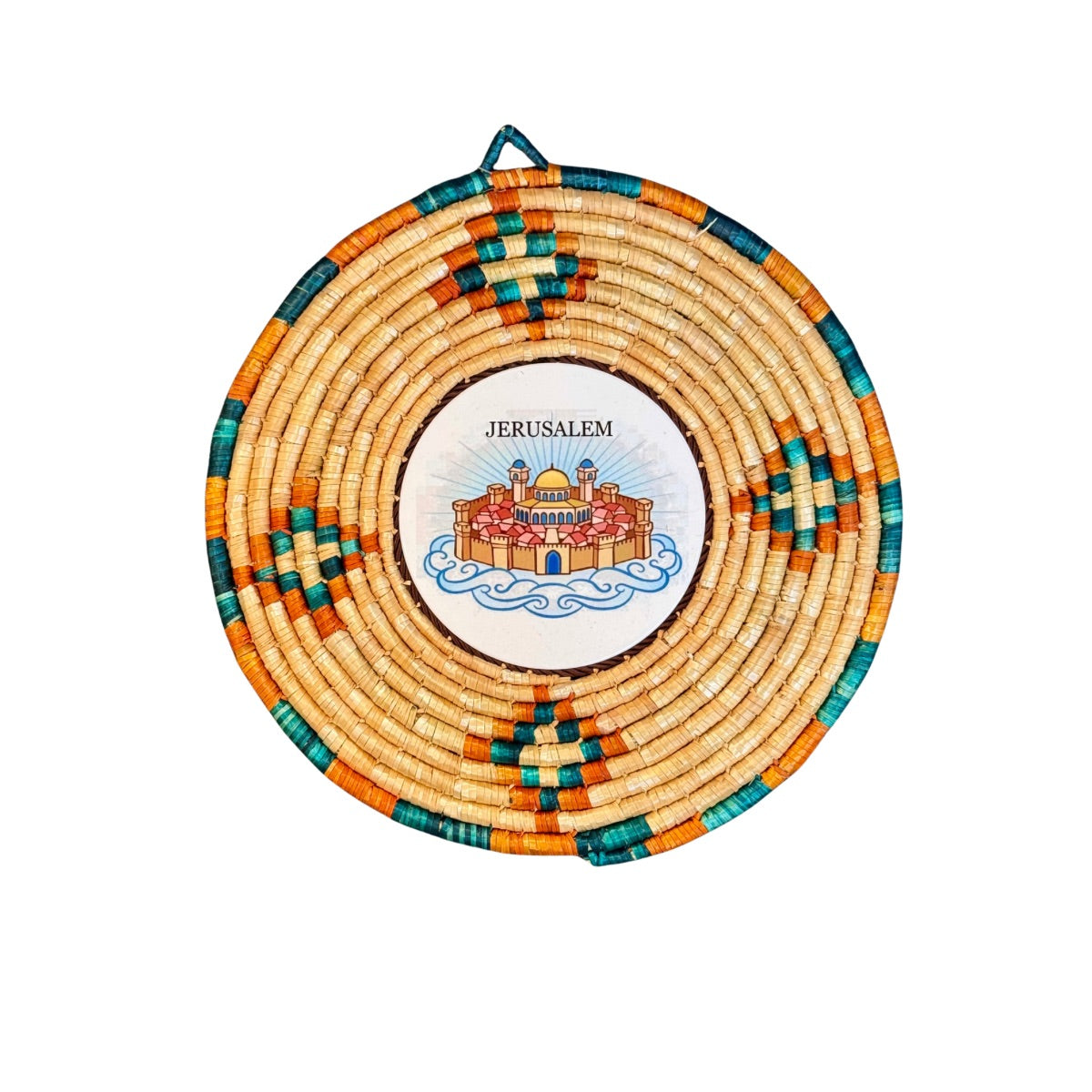 Handwoven Tile Wall Hanging (10”) - Jerusalem