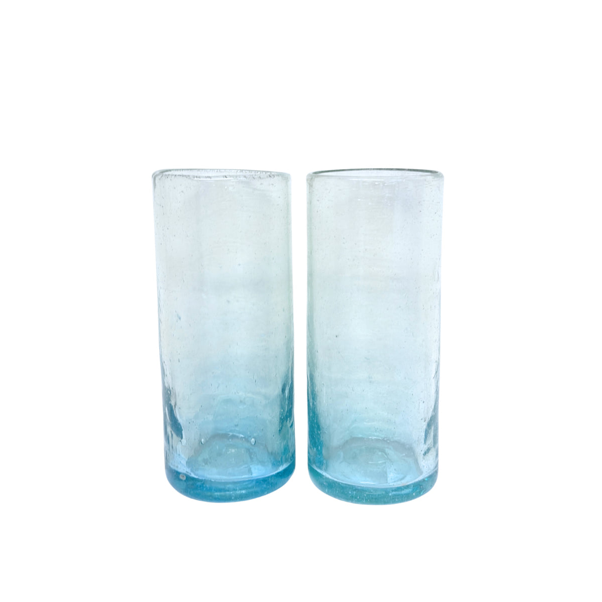 Glass Tumblers (6”), Set of 2 - Cerulean