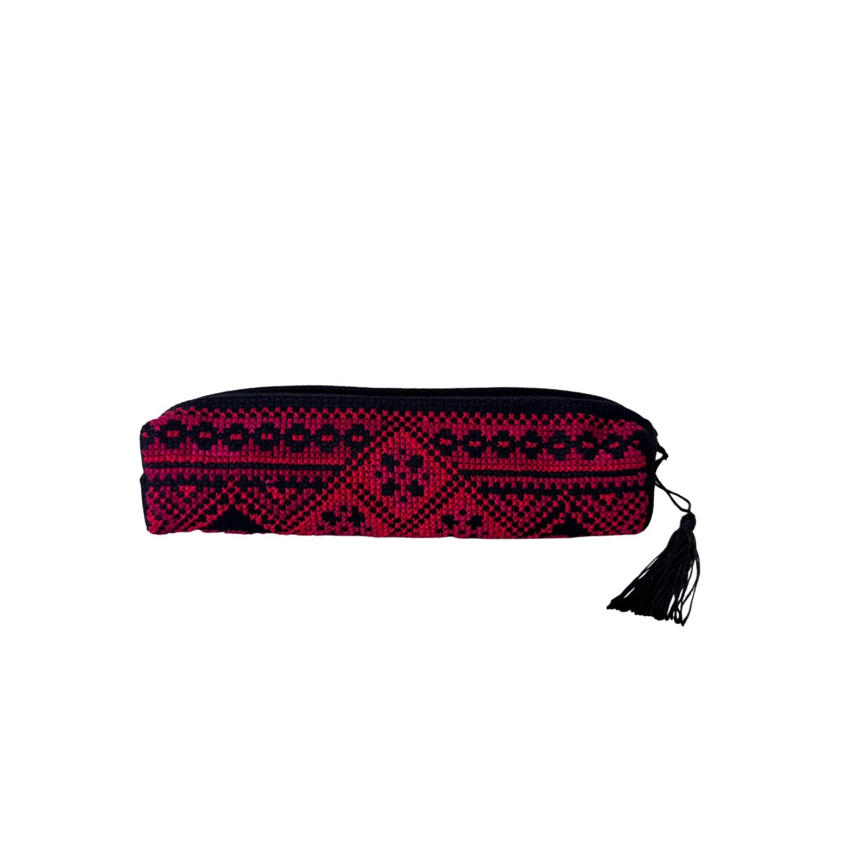 Embroidered Makeup Bag (8”) - Red