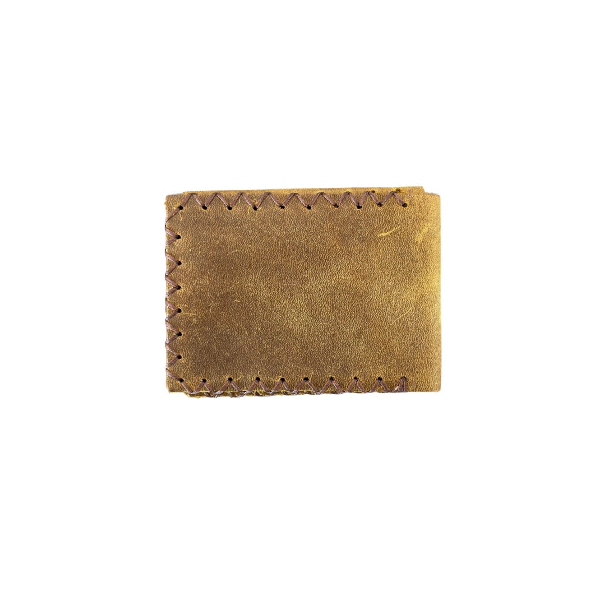 Leather Tri-Fold Wallet - Khaki