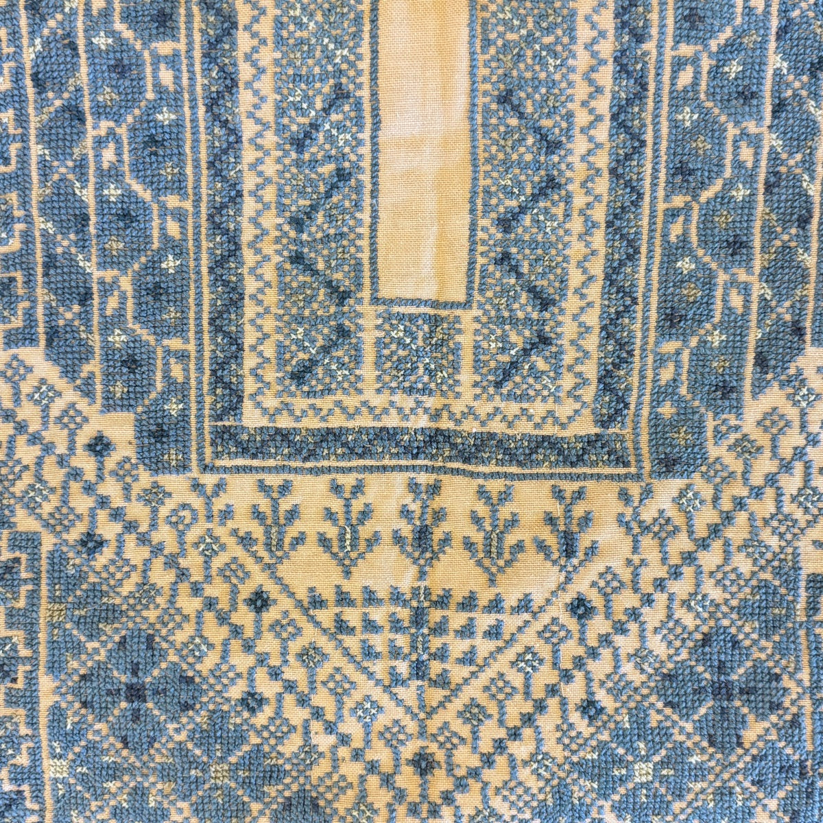Embroidered Shoulder Bag - Sky