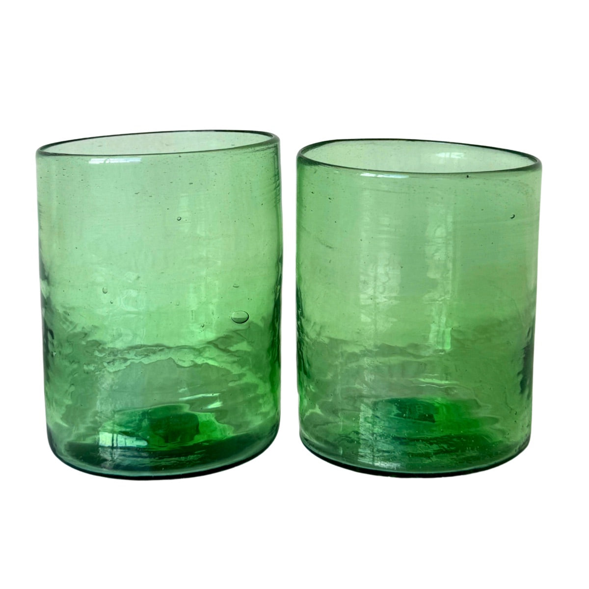 Glass Tumbler Set of 2 (4” x 3") - Emerald