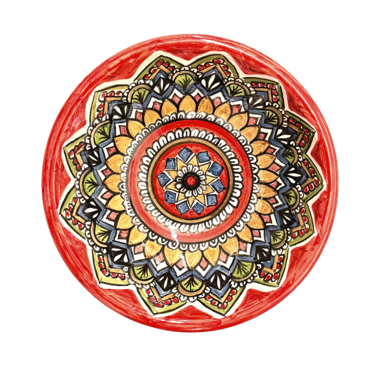 Nisf Ceramic Deep Bowl (8.5") - Red