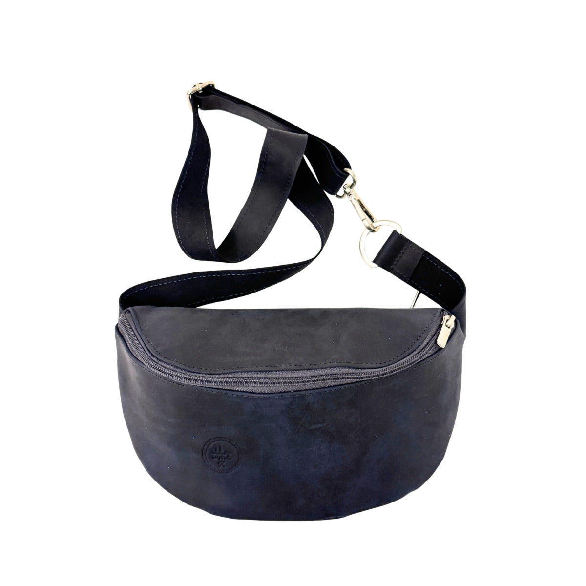 Leather Fanny Pack - Blue / Small