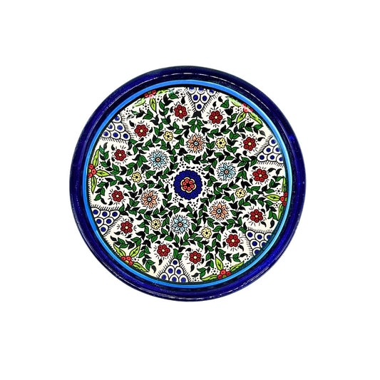 Ceramic Round Plate (5”) - Multicolored Vine
