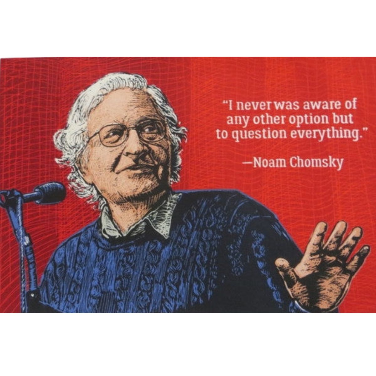 Noam Chomsky Screenprint