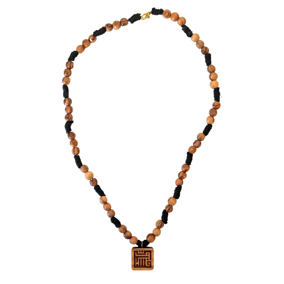Olive Wood Pendant "Palestine" in Kufic Arabic