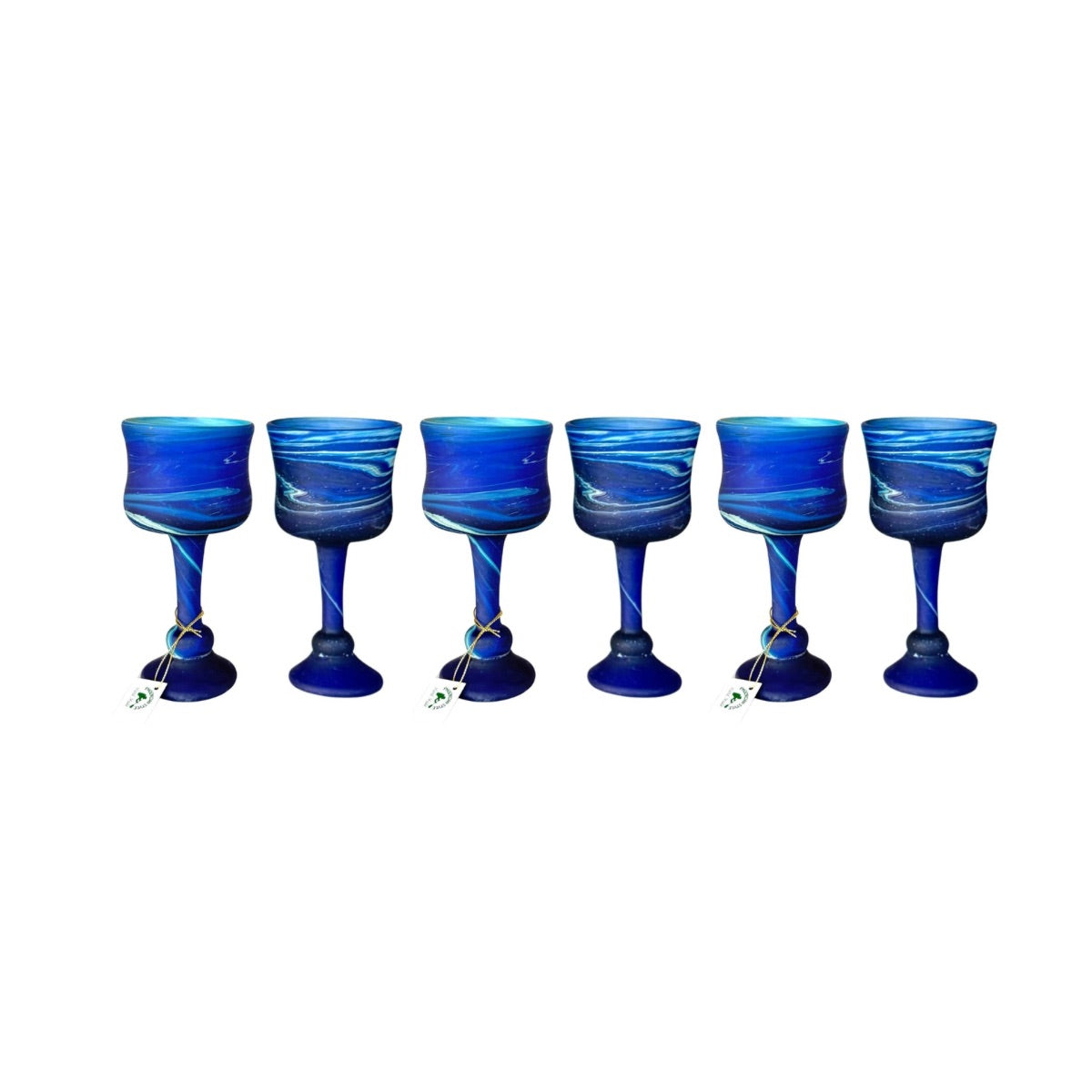 Phoenician Glass Set of Six - Mediterranean