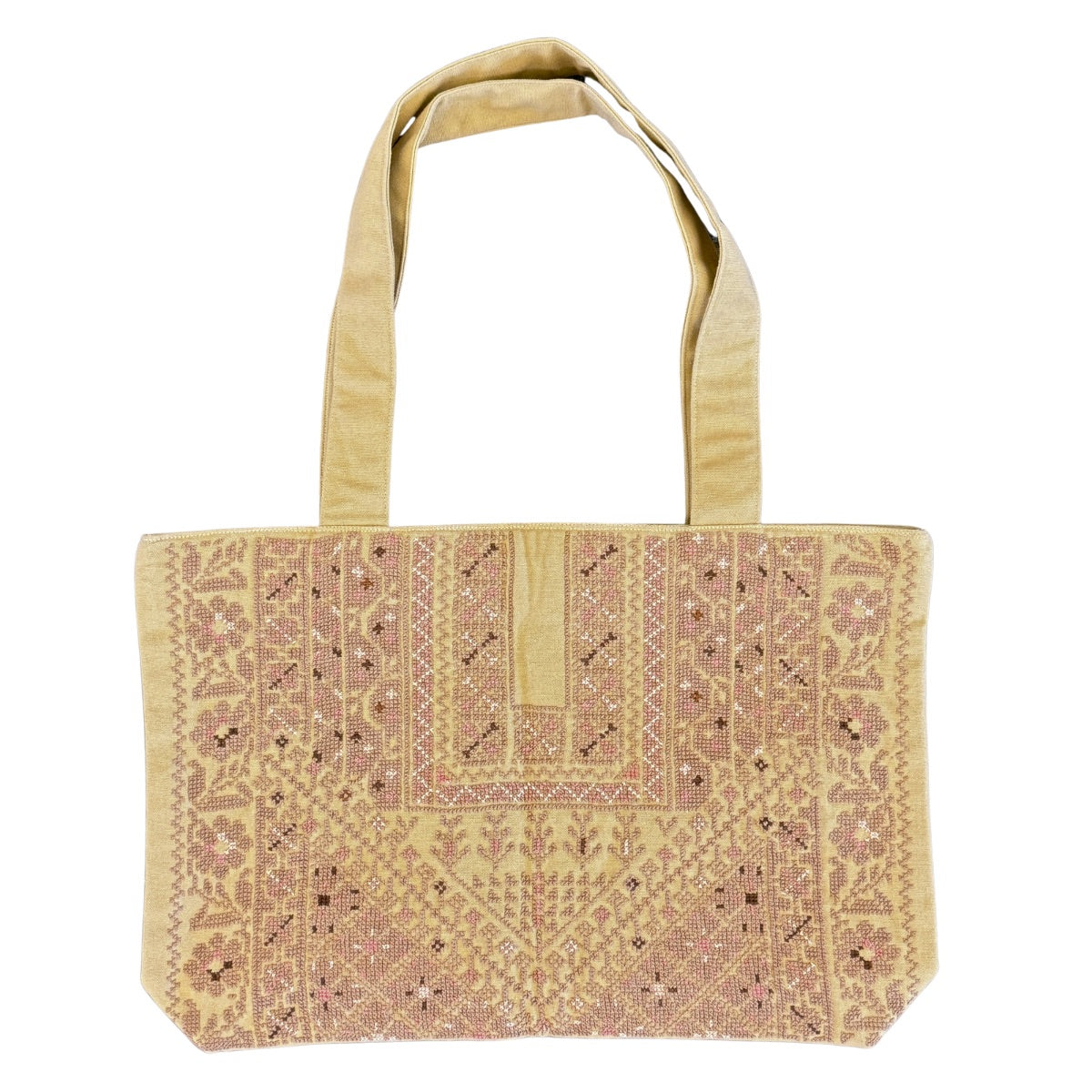 Embroidered Shoulder Bag - Violet