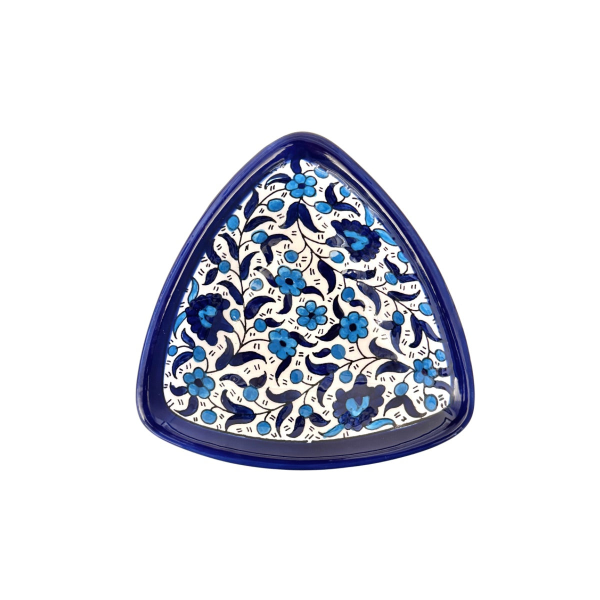 Ceramic Triangle Dish - Blue & Blue