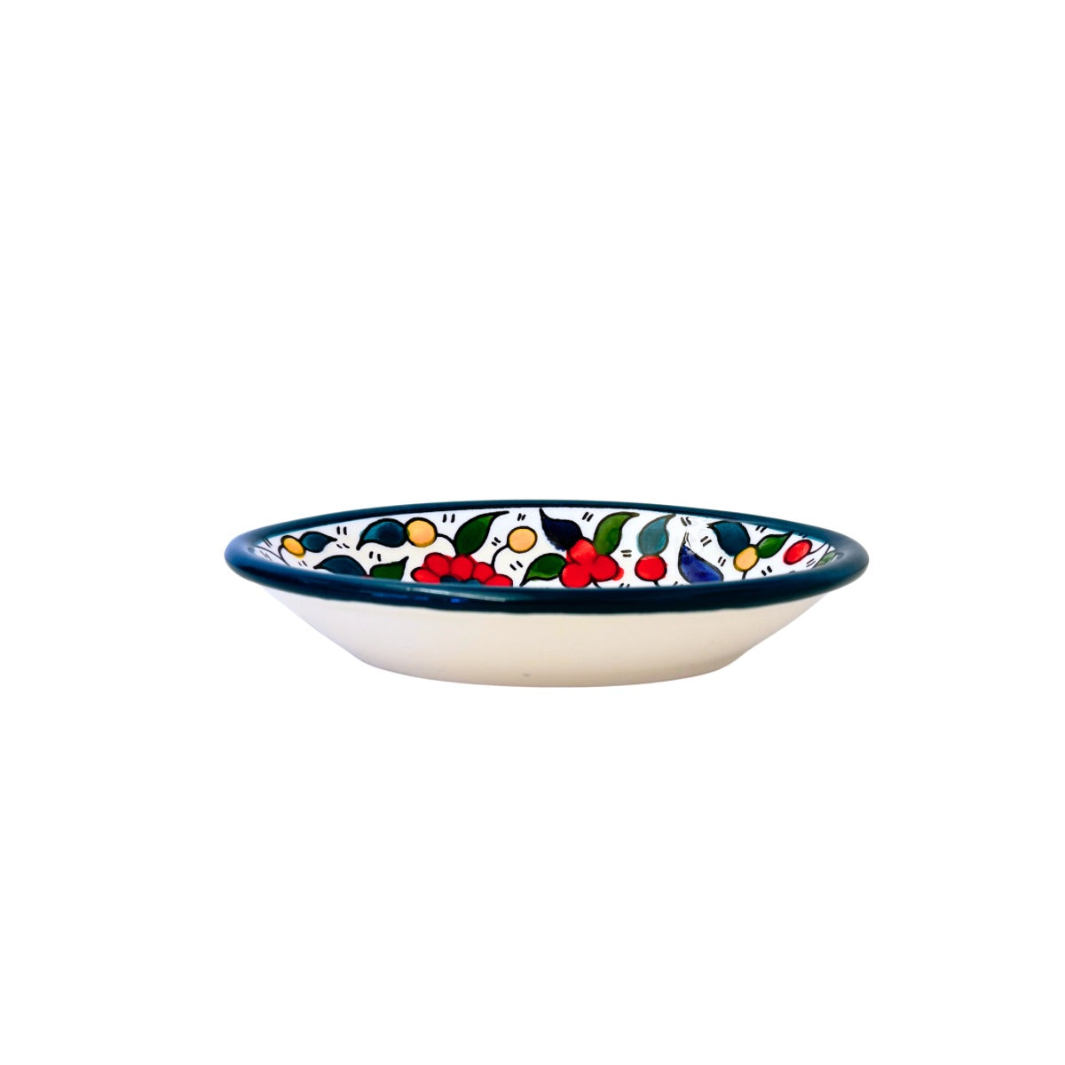 Ceramic Oval Dish (6”) - Teal Multicolor