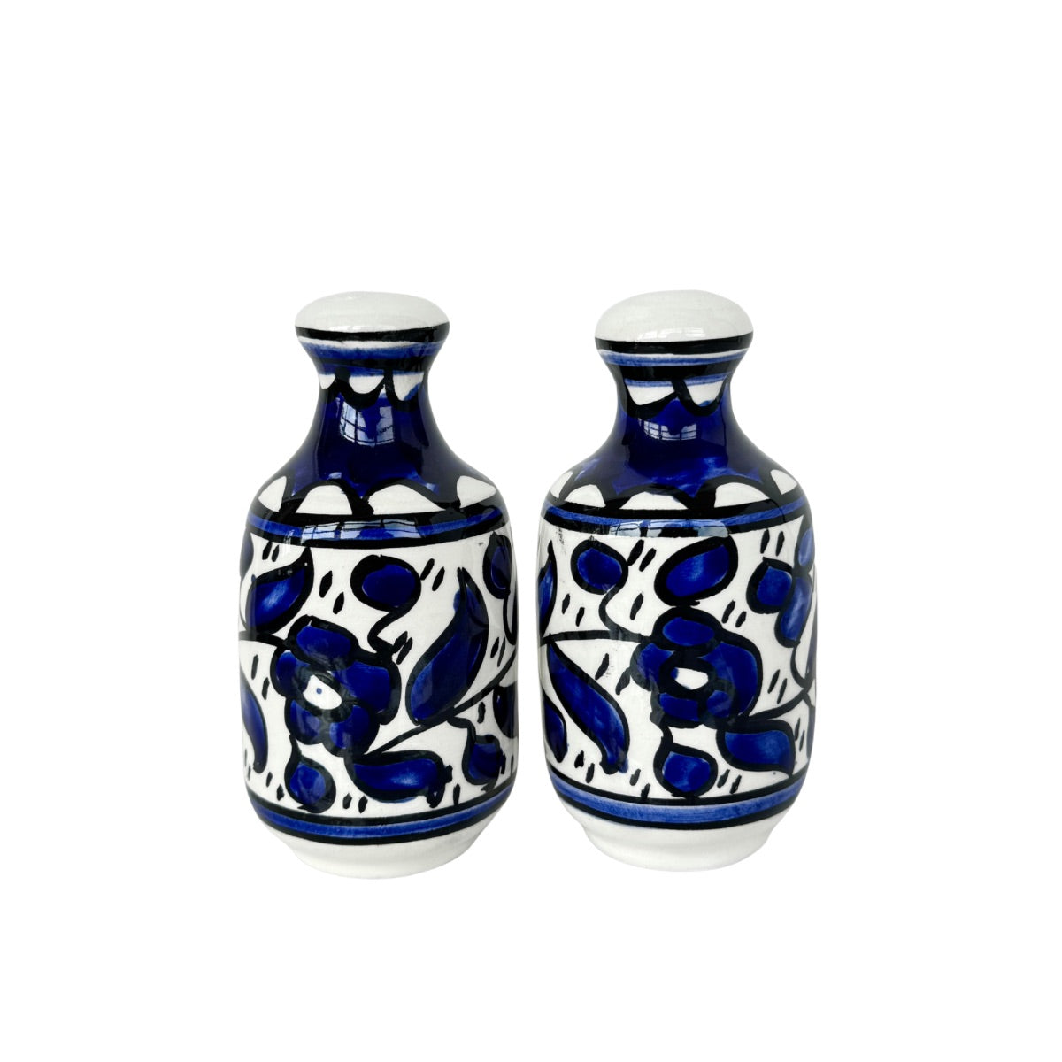 Ceramic Salt & Pepper Shakers Blue